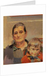 The Artist's Mother with a young child by Franz Wiegele