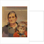 The Artist's Mother with a young child by Franz Wiegele