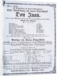 Poster advertising a performance of 'Don Juan' by Wolfgang Amadeus Mozart May 1869 by Austrian School