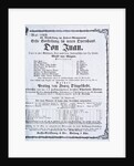Poster advertising a performance of 'Don Juan' by Wolfgang Amadeus Mozart May 1869 by Austrian School