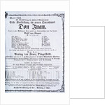 Poster advertising a performance of 'Don Juan' by Wolfgang Amadeus Mozart May 1869 by Austrian School