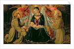 Madonna and Child with St. Francis and the donor Fra Jacopo da Montefalco and St. Bernardino of Siena, c.1452 by Benozzo di Lese di Sandro Gozzoli