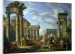 Roman Ruins with a Prophet, 1751 by Giovanni Paolo Pannini or Panini