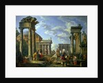 Roman Ruins with a Prophet, 1751 by Giovanni Paolo Pannini or Panini