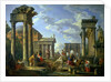 Roman Ruins with a Prophet, 1751 by Giovanni Paolo Pannini or Panini