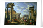 Roman Ruins with a Prophet, 1751 by Giovanni Paolo Pannini or Panini