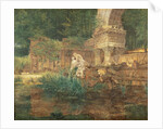 The Roman Ruins in the Gardens of Schonbrunn Palace by Ferdinand Georg Waldmuller