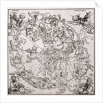 Map of the Northern Sky with representations of the constellations, c.1515 by Albrecht Dürer or Duerer