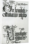 Inscriptions in Gothic script by Albrecht Dürer or Duerer