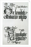 Inscriptions in Gothic script by Albrecht Dürer or Duerer