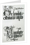 Inscriptions in Gothic script by Albrecht Dürer or Duerer