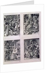 The Betrayal of Christ; Christ before Annas; Christ before Caiaphas; the Mocking of Christ by Albrecht Dürer or Duerer
