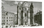 View of the Peterskirche, Vienna engraved by Johann Bernard Hattinger by Salomon Kleiner