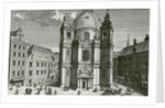 View of the Peterskirche, Vienna engraved by Johann Bernard Hattinger by Salomon Kleiner