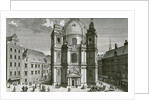 View of the Peterskirche, Vienna engraved by Johann Bernard Hattinger by Salomon Kleiner