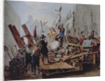 Barricades in the Stephansplatz, Vienna, 1848 by Edouard Ritter