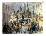 Barricades in Marzstrasse, Vienna, 1848 by Edouard Ritter