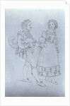 Costume designs for Figaro and Susanna from the opera 'The Marriage of Figaro' by Wolfgang Amadeus Mozart by Austrian School