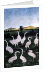 Herons in a field by Konrad Witz