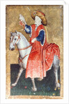 A mounted falconer by Konrad Witz