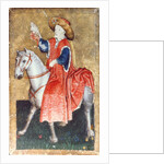 A mounted falconer by Konrad Witz