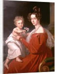 Archduchess Sophia of Austria with her two year old son Franz Joseph by J. K. Stiegler