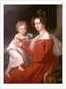 Archduchess Sophia of Austria with her two year old son Franz Joseph by J. K. Stiegler