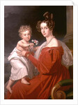 Archduchess Sophia of Austria with her two year old son Franz Joseph by J. K. Stiegler