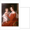 Archduchess Sophia of Austria with her two year old son Franz Joseph by J. K. Stiegler