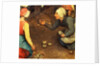 Children's Games: detail of a game throwing knuckle bones, 1560 by Pieter the Elder Bruegel