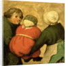 Children's Games: detail of a child carried by two others, 1560 by Pieter the Elder Bruegel
