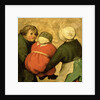 Children's Games: detail of a child carried by two others, 1560 by Pieter the Elder Bruegel