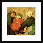 Children's Games: detail of a child carried by two others, 1560 by Pieter the Elder Bruegel