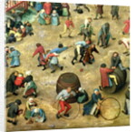 Children's Games: detail of bottom section showing various games, 1560 by Pieter the Elder Bruegel