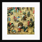 Children's Games: detail of bottom section showing various games, 1560 by Pieter the Elder Bruegel