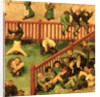 Children's Games: detail of left-hand section showing children running the gauntlet, doing gymnastics and balancing on a fence, 1560 by Pieter the Elder Bruegel