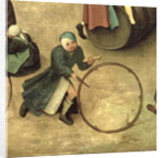 Children's Games: detail of a child with a stick and hoop, 1560 by Pieter the Elder Bruegel