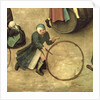 Children's Games: detail of a child with a stick and hoop, 1560 by Pieter the Elder Bruegel