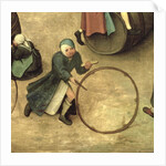 Children's Games: detail of a child with a stick and hoop, 1560 by Pieter the Elder Bruegel