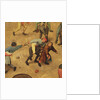 Children's Games: detail of children on piggy-back, 1560 by Pieter the Elder Bruegel