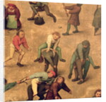 Children's Games: detail of children playing leap-frog, 1560 by Pieter the Elder Bruegel