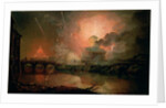 Firework Display at the Castel Sant Angelo, 1774-1778 by Joseph Wright of Derby