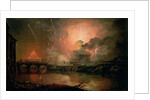 Firework Display at the Castel Sant Angelo, 1774-1778 by Joseph Wright of Derby