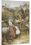 Disaster Scene in a Cornish Fishing Village, 1889 by Walter Langley