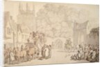 A Coach Preparing to Leave Canterbury Gate, Christ Church, Oxford, c.1810-15 by Thomas Rowlandson