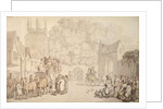 A Coach Preparing to Leave Canterbury Gate, Christ Church, Oxford, c.1810-15 by Thomas Rowlandson
