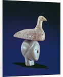 Woman thinking of a Loon bird, from Cape Dorset by School Inuit