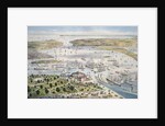 Port of New York, Looking South, c.1880 by N. and Ives J.M. (1824-95) Currier