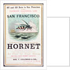 Poster advertising the 'Hornet' clipper ship from New York to San Francisco by American School