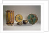 A collection of American Indian drums by School American